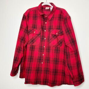 Vintage Field & Stream Red Plaid Flannel Shirt